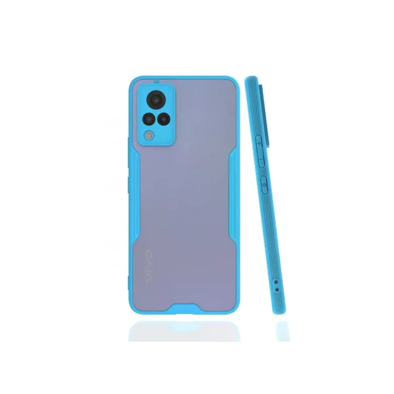 Vivo V21 Kılıf Platin Silikon - Mavi
