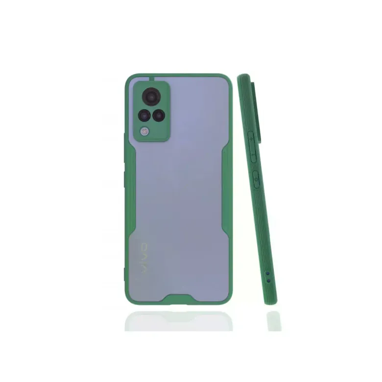 Vivo V21 Kılıf Platin Silikon - Yeşil