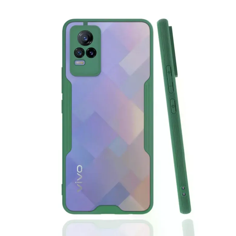 Vivo V21e Kılıf Platin Silikon - Yeşil