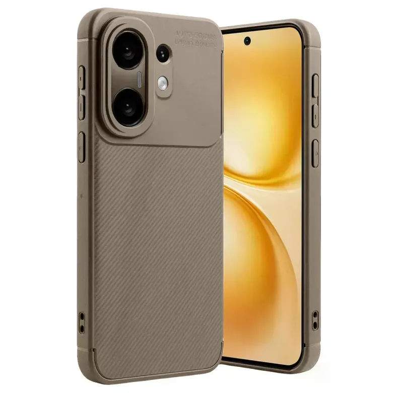 Vivo X200 Fe Auto Focus Karbon Kapak -kahverengi