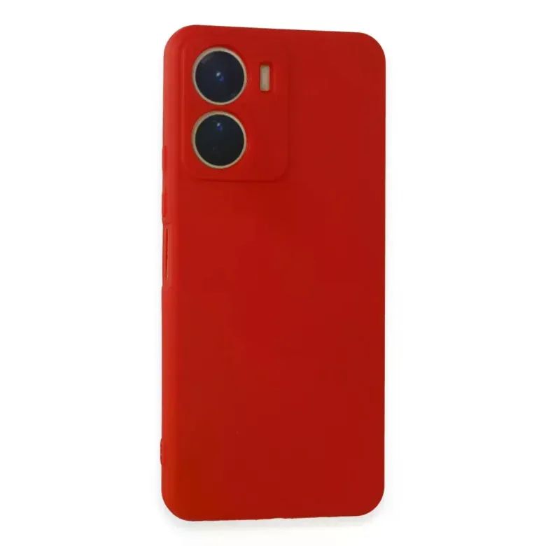 Vivo Y16 Kılıf First Silikon - Kırmızı
