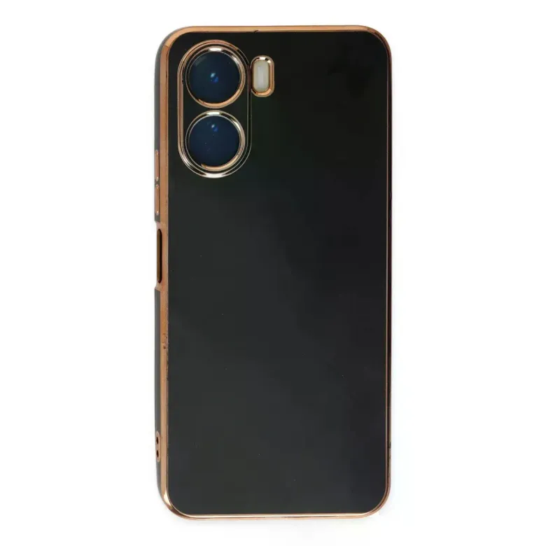 Vivo Y16 Kılıf Volet Silikon - Siyah