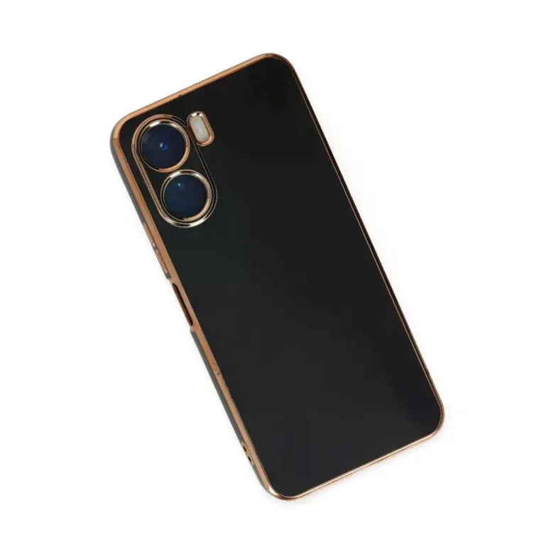 Vivo Y16 Kılıf Volet Silikon - Siyah