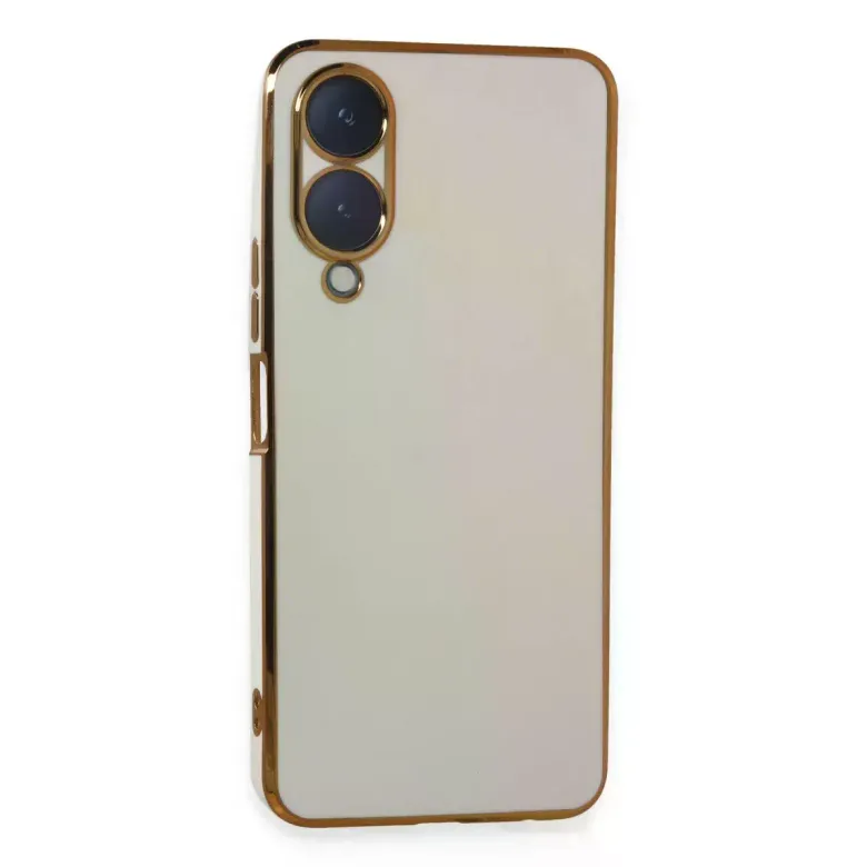 Vivo Y17s Kılıf Volet Silikon - Beyaz
