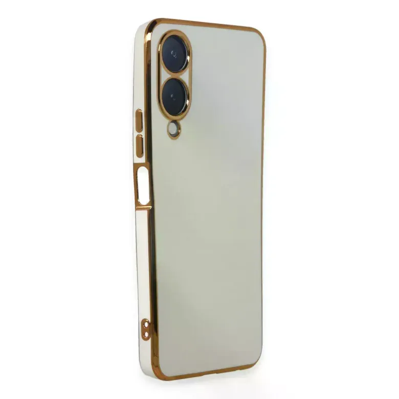 Vivo Y17s Kılıf Volet Silikon - Beyaz