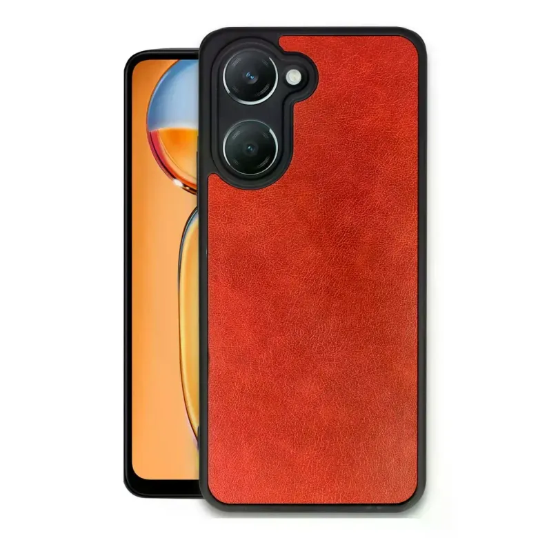 Vivo Y18 Kılıf Aras Deri Kapak - Kırmızı