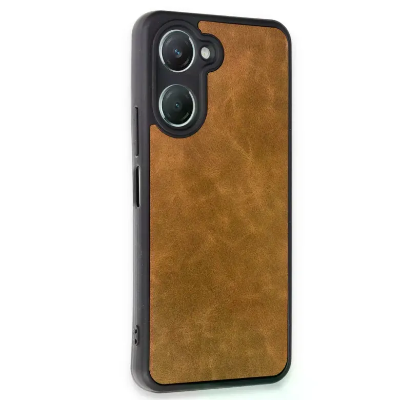 Vivo Y18 Kılıf Aras Deri Kapak - Taba