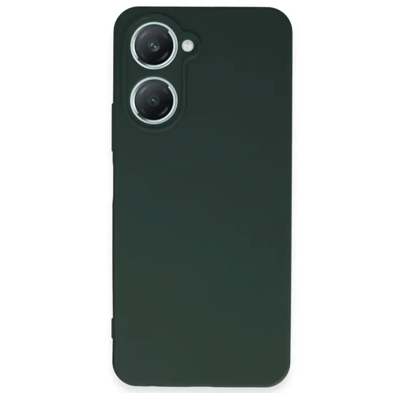 Vivo Y18 Kılıf First Silikon - Koyu Yeşil
