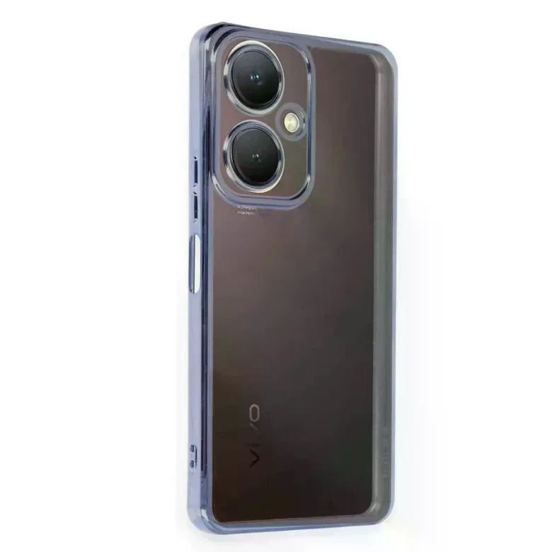Vivo Y27 Kılıf Razer Lensli Silikon - Açık Mavi