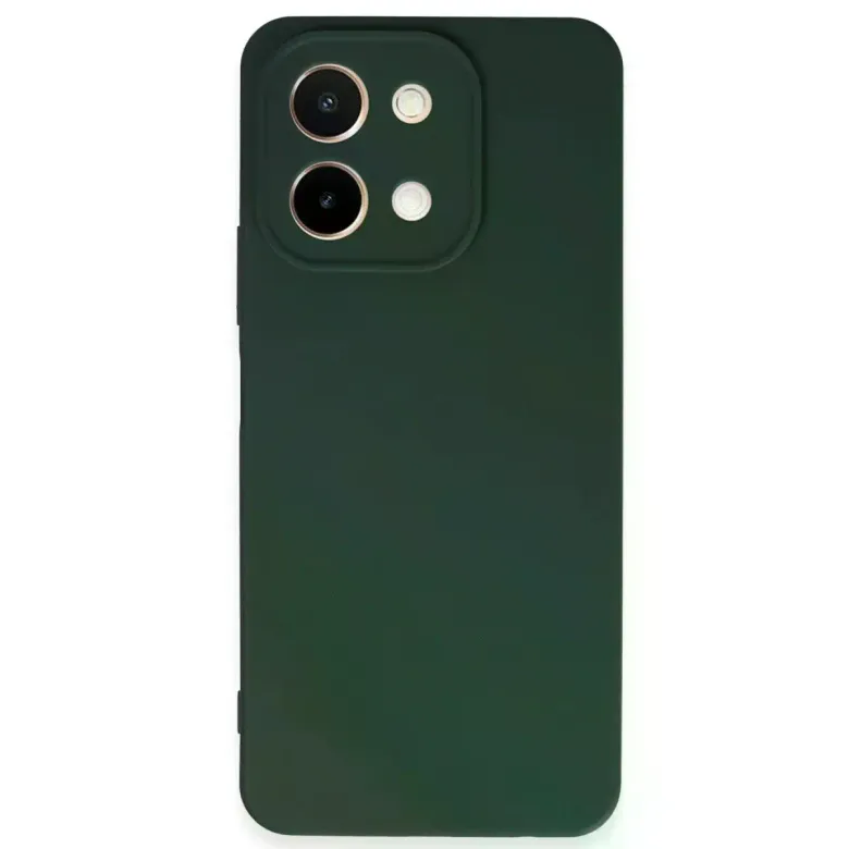 Vivo Y28 Kılıf First Silikon - Koyu Yeşil