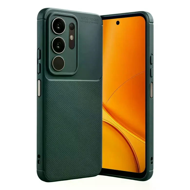 Vivo Y29 4g Auto Focus Karbon Kapak - Koyu Yeşil