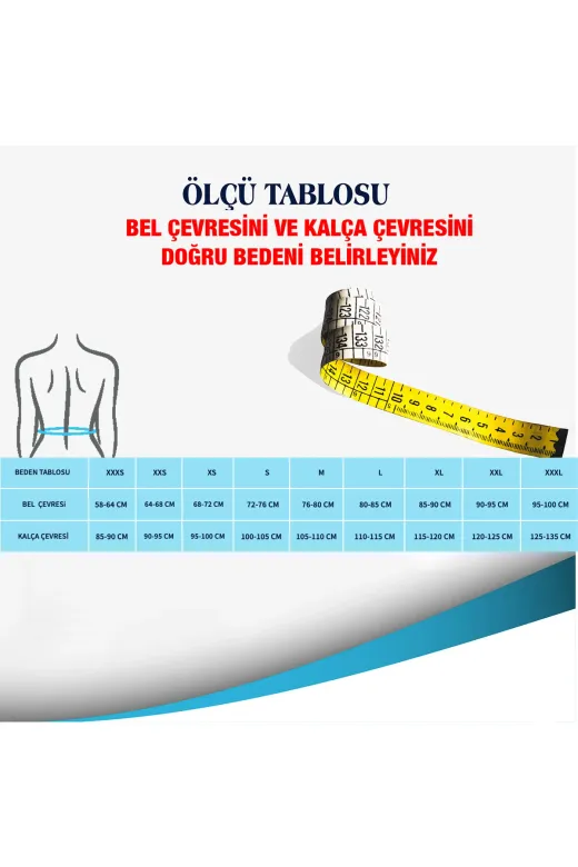 VİZOR Dkmed85236912 Karin-Kalça Askili Post Op Kompresyon Korsesi Code 1830