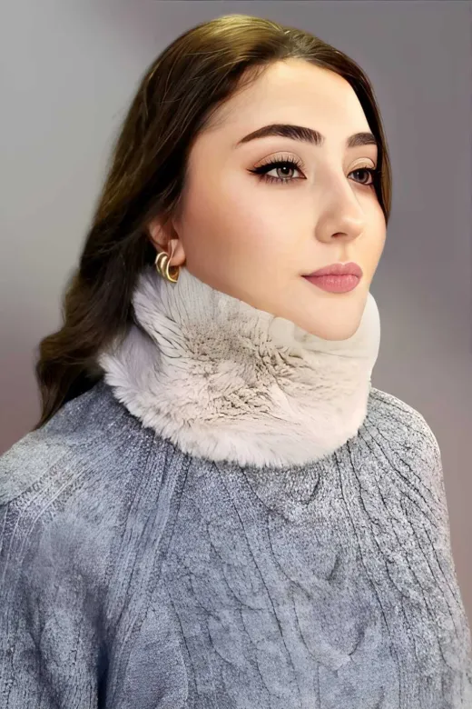 VMD150 Kadın Vegan Kürk Boyunluk Bandana