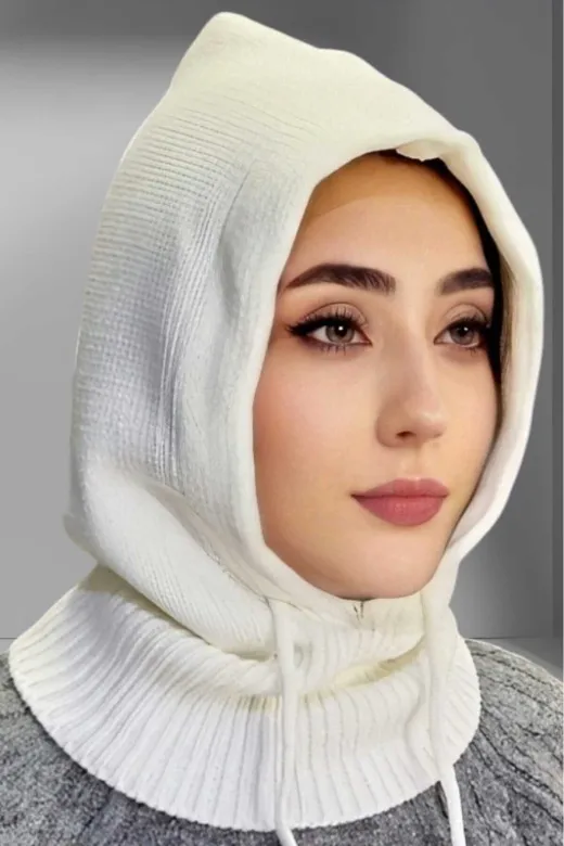 VMD203 Balaclava Fitilli Triko Örgü Bere Başlık