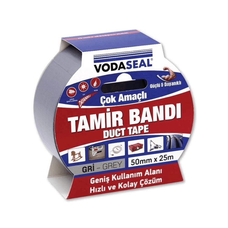 Vodaseal Duct Tape Tamir Bandı 50 mm 25 Metre Gri