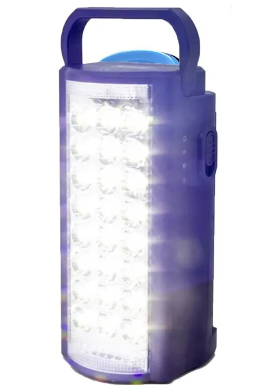 Vothoon yenı ısıldak Şarjlı Işıldak Usb Şarj Çıkışlı 24 Led 80 Saat Akülü Işıldak 24 Led Telefon Şarj Edebilen 1.0 Mavi