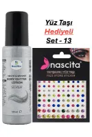 Vücut Losyonu Gümüş Simli 125 ml & Yüz Taşı Hediyeli-13