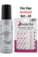 Vücut Losyonu Gümüş Simli 125 ml & Yüz Taşı Hediyeli-43