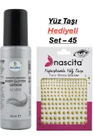 Vücut Losyonu Gümüş Simli 125 ml & Yüz Taşı Hediyeli-45