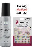 Vücut Losyonu Gümüş Simli 125 ml & Yüz Taşı Hediyeli-47