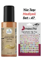 Vücut Losyonu Simli 125 ml & Yüz Taşı Hediyeli-47