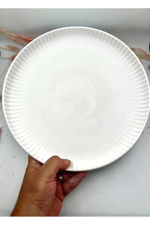WAMMOLDS çizgimotiflitabaksk Çizgi Motifli Tabak Silikon Kalıp