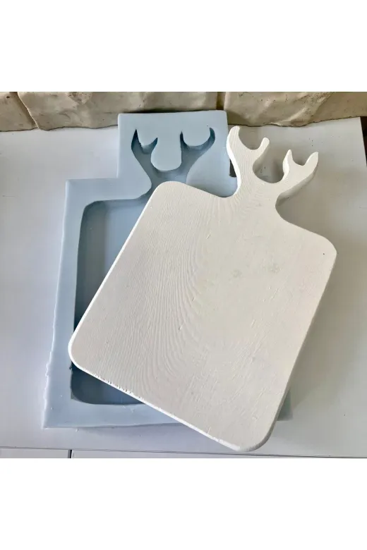 WAMMOLDS geyiktemalısunumtepsisk Geyik Temalı Sunum Tepsisi Büyük Silikon Kalıp