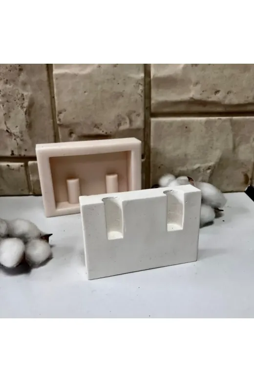 WAMMOLDS ikilişamsk İkili Şamdan Silikon Kalıp
