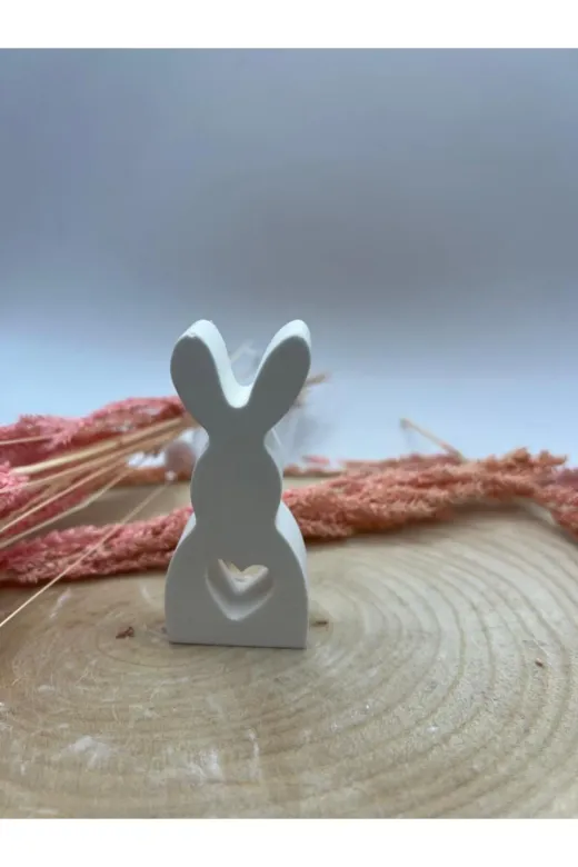 WAMMOLDS kalplitavşanksk Kalpli Küçük Tavşan Silikon Kalıp
