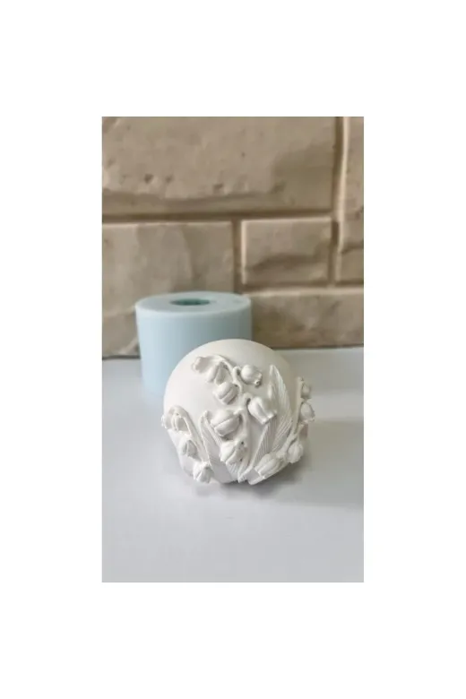 WAMMOLDS kçiöekdettop Çiçek Detaylı Küçük Top Silikon Kalıp