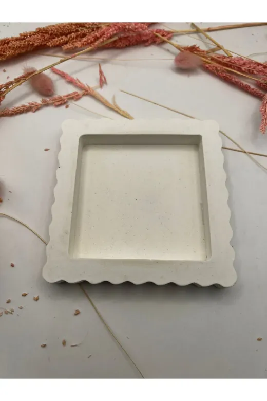 WAMMOLDS motifkenarlıkaraçerçevesk Motif Kenarlı Kare Çerçeve Silikon Kalıp