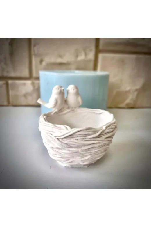WAMMOLDS muhabbetkuşsk Muhabbet Kuşları Sepeti Silikon Kalıp