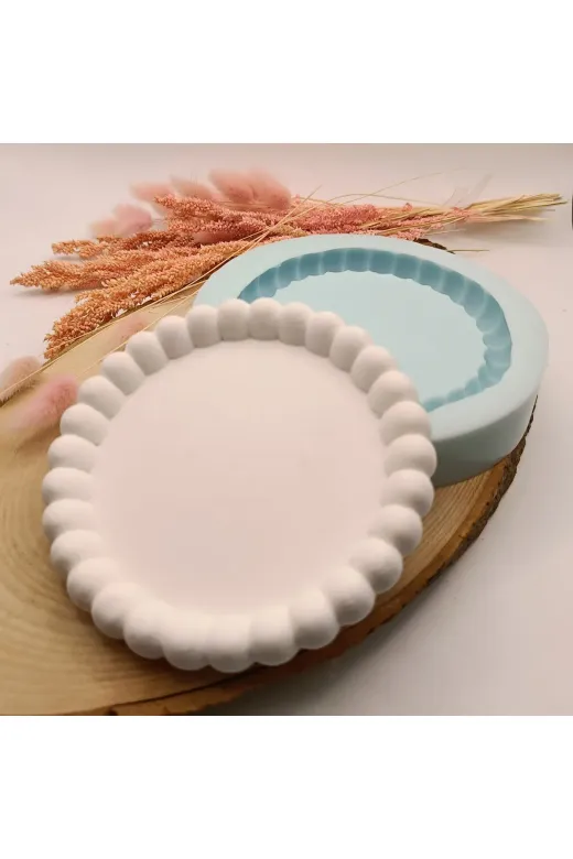 WAMMOLDS mumtabağısk Mum Tabağı Küçük Tepsi Silikon Kalıp