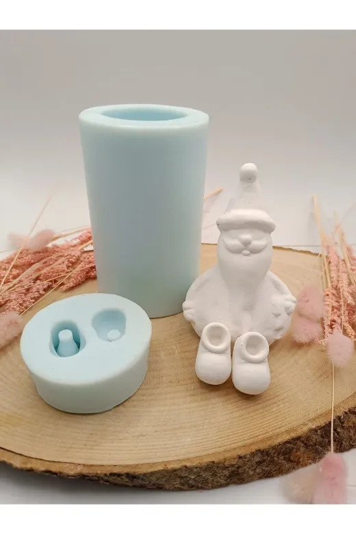WAMMOLDS sallananayaklınoelbabask Sallanan Ayaklı Noel Baba Silikon Kalıp