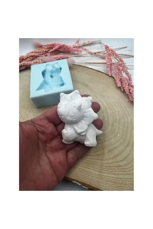 WAMMOLDS sevimlidino4sk Sevimli Dino 4 Numara Tireceratop Silikon Kalıp
