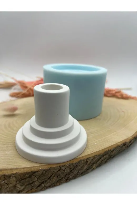 WAMMOLDS üçkademelişamdansk Üç Kademeli Şamdan Silikon Kalıp