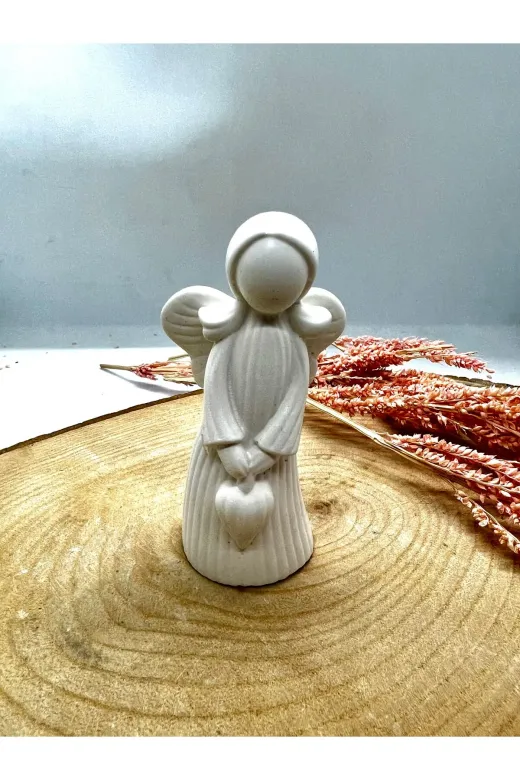 WAMMOLDS wam202518 Kalp Tutan Çizgili Melek Silikon Kalıp