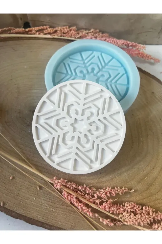 WAMMOLDS wam618 Kar Tanesi Motifli Bardak Altlığı