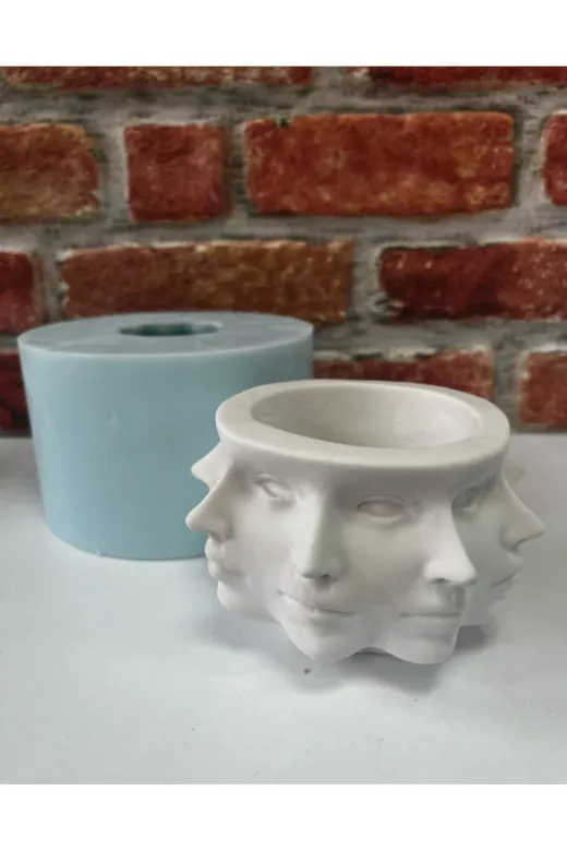 WAMMOLDS yüzlersaksısk Yüzler Saksı Silikon Kalıp