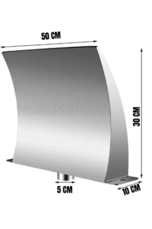 waterfall WDKS002 Watershut 50 Cm Duvar Tipi Kobra Şelale Bahçe Çeşmesi Fıskiye Flanşlı