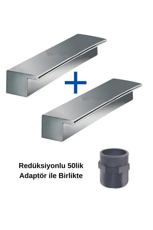 waterfall WTFDSP003 Watershut 50 Cm (2 Adet) Duvar Su Şelalesi Bahçe Tipi Duvar Çeşmesi Fıskiye (Et Kalinliği 1.5Mm)