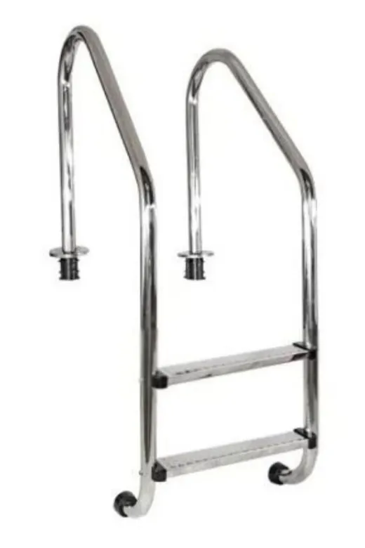 WATERSHUT 2STNKAYMAZ 2 Basamaklı Standart Model Havuz Merdiveni - Paslanmaz Basamak (Full Paket)