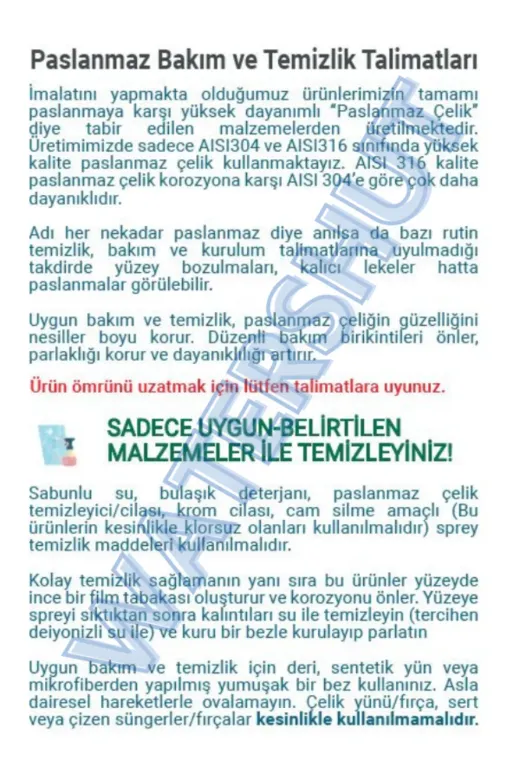 WATERSHUT WANK01 Havuz Merdiven Ankrajı 304 Kalite Paslanmaz Çelik (2 Adet)