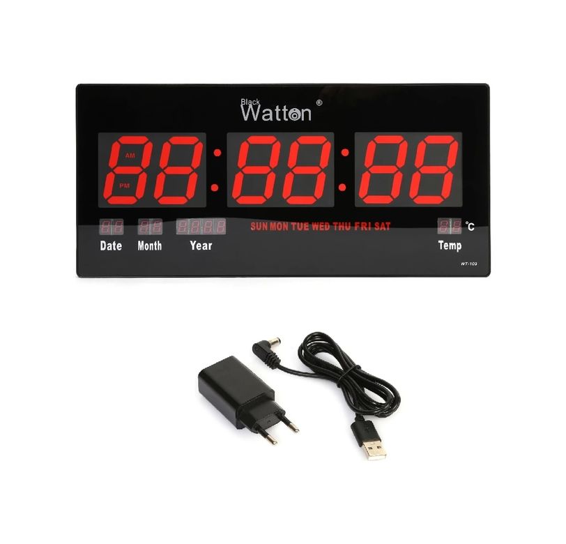 Watton TrLat0GF001K-GUVF-561-BLNCC Dijital Duvar Ve Masa Saati Wt-109 Çok Renkli