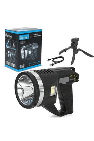 Watton Wt-416 Şarjlı Güvenlik El Feneri Tripod