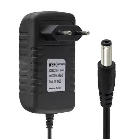 Weko 18 Volt 1 Amper Priz Tip 5.5x2.5 Uç Adaptör