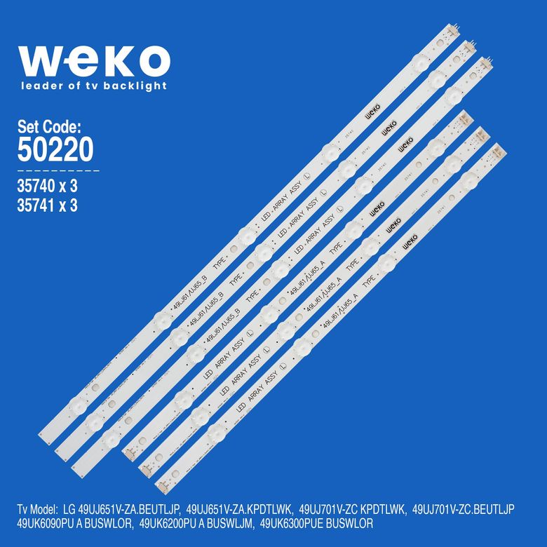 Weko Wkset-5220 35740x3/35741x3 LG 49" Tv Bar Led Takımı