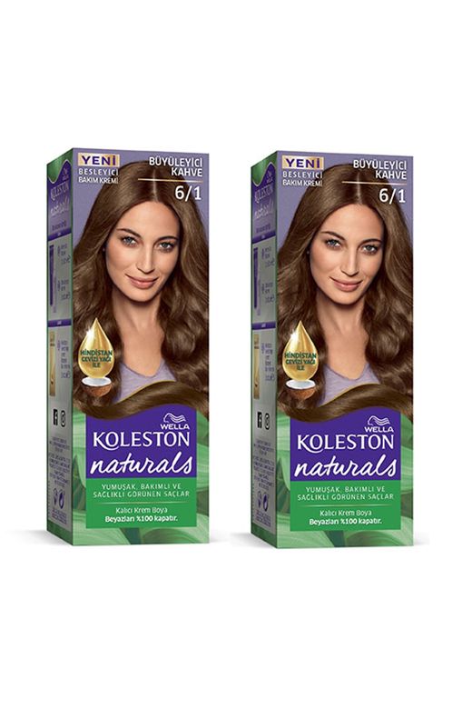 wella koleston RT-RYL-2KLN110-61-1 Naturals Saç Boyası Büyüleyici Kahve 6/1 2X Paket