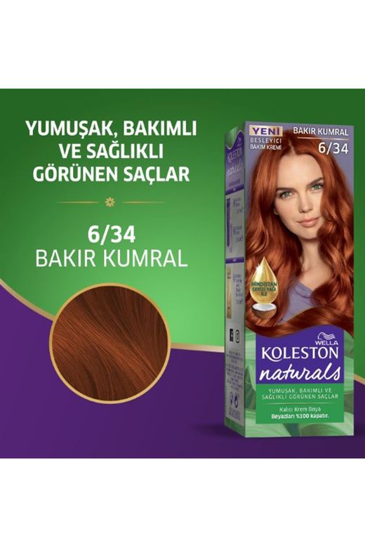 wella koleston RT-RYL-2KLN116-634 Naturals Saç Boyası Bakır Kumral 6/34