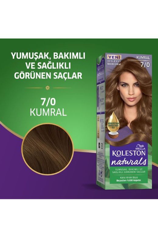 wella koleston RT-RYL-2KLN119-70-1 Naturals Saç Boyası Kumral 7/0 2X Paket